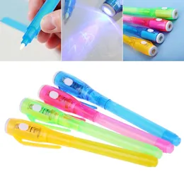 Highlighters Magic Invisible Ink Pen Writing Secret Message Gadget z Light Papetery Drop