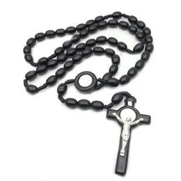 Croix religieuse catholique chapelet collier perles chapelet Yiwu fournitures religieuses