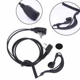 2 Pin Earpiece Headset PTT MIC 1M Ear Hook Walkie Talkie Kolejowe Słuchawki Słuchawki Słuchawki do Baofeng UV5R / KENWOOD / HYT KENWOOD TK