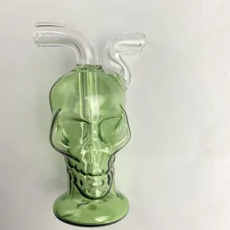 4inch Mini Glass Skul Bong Shisha Hookah Oljebrännare DAB Rig Rökning Vattenrör Filter Bägare Bubbler