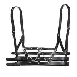 Belts PU Leather Body Chest Harness Belt For Women Sexy Restraints Waist Girdle Adjustable Chain Harajuku Suspender Shoulder Strap Top