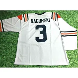 Mitch Custom Football Jersey Men Youth Женщины Vintage 3 Bronko Nagurski Редкое Высококольный Размер S-6XL или Любая Имя и Номер