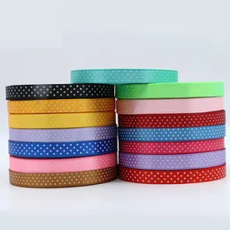 1inch 100Yards / Roll 25mm 10mm 20mm Dot Silk Satin Ribbons for Crafts Bow Handmade Gift Wrap Party Wedding Decorative Christmas Packing