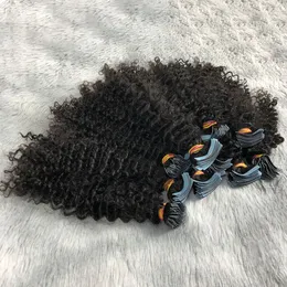 Kinky Curly Tape In Hair Extensions Naturfärg Peruanska Human Hairs 40st För Kvinnor Ingen Tangle
