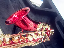 Japanska Suzuk Tenor Saxofon B Flat Music Woodwide Instrument Super Rose Red Brass Gold Sax Gift Professional With Case