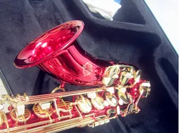 Japanese SUZUK Tenor Saxophone B flat Music Woodwide instrument Super Rose red brass Gold Sax Gift Professional With case