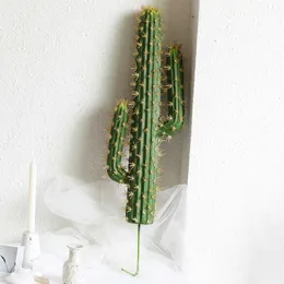 30-43cm Tropical Plants Artificial Cactus Desert Fake Succulent Plant Green Thorn Ball Desktop Potted Tree For Home Office Decor 210624