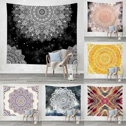 Mandala tapestry mode vägg hängande filt hem dekor vägg täcker multifunktionellt dammkåpa bordduk strand handduk 210609