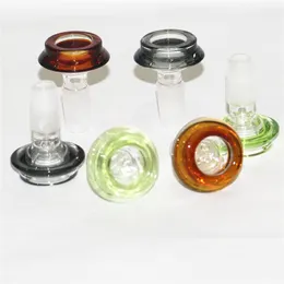 Vattenpipor Örtglasskålar 10mm 14mm 18mm med blomsnöflinga filterskål för Glass Bongs och Ash Catcher bubble carb caps