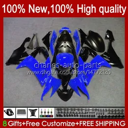 Blue black Motorcycle Fairings For KAWASAKI NINJA ZX 10R ZX10 10 R 1000 CC ZX10R 08 09 10 Body 56No.38 1000CC ZX1000C ZX-10R 2008 2009 2010 ZX1000 08-10 Bodywork Kit