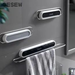 Bath Accessory Set GESEW Multifunction Shelves For Home And Kitchen Foldable Towel Holder Bathroom Punch-free Household Item Organizer