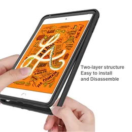 2 i 1 Hybrid Heavy Duty Robust Cover Fodral för iPad Mini 4/5 Crystal Hard Tablet Case Rensa fullt skyddande