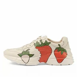 2023 Designer Rhyton Leather Beige Sneakerss Vintage Oversized Brick Red Beige Sneakers For Men And Women With Beige Ebony Accents From Ajfactory 46.01 DHgate.Com
