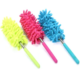 Teleskopisk mikrofiberdämpare Utdragbar Rengöring Hem Bilrenare Dammhandtag Dammsugare Mites Portable Dusting Brushes Supplies