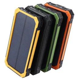 Bakeey 20000mAh DIY Large Capacity LED Light Solar Power Bank Case For iPhone X XS HUAWEI P30 Mate 30 5G Oneplus 7 Mi9 9Pro S10+ Note 10 - Green