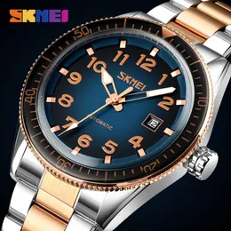 SKMEI Business Automatic Men Watch Date Time Mens Mekaniska Armbandsur Lysande Vattentät Manlig Klocka Reloj Hombre 9232 Q0524