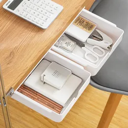 テーブルデスク文房具の下の箱隠し引き出しテーブルの下のキャビネット接着剤小さいサイズ