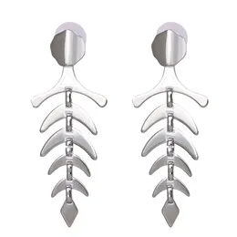 Dangle & Chandelier Stainless Steel Fish Skeleton Earrings High Quality Drop Earring Luxury Earing for Women Jewelry Accessories Gift Wholesale