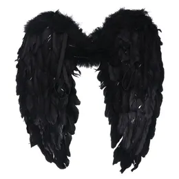 Angel Feather Wing Christmas Party Strój Sceniowy Stage Performance Supply (Black) 211216