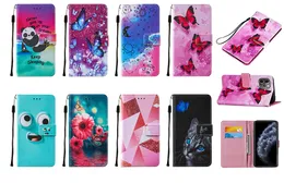 Wallet Leather Cases For Samsung A52 A72 A32 A42 A12 5G S21 PLUS NOTE20 Ultra Butterfly Panda Cat Flower marble ID Card Slot Flip Cover