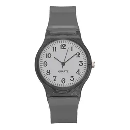 Zegarek dla dzieci Zegarek Kwarcowy Jelly Wristwatch na dziewczynę chłopiec baby student sport przezroczysty plastikowy kolor dwanaście