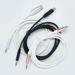 Typ-C USB-kablar Man till 3,5 mm Jack hörlurar Bilstereo AUX Audio Cable Cord Adapter för Moblie Phone
