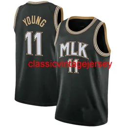 Trae Young Swingman Jersey 11 Gestikt Mannen Vrouwen Jeugd Basketbal Jerseys Maat XS-6XL