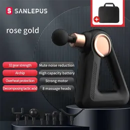 Sanepus massagem arma lcd display 32 níveis massageador elétrico tecidos profundos tissue muscle percussion pescoço corpo de volta relaxamento dor alívio da dor 211228