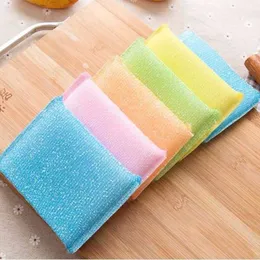 kitchen clean helper multicolor Scouring Pads non stick oil magic washing dish cleaning sponge cleaner eraser 4pcs/pack