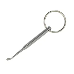 Smoking Wax Carving Tool Stainless Steel Multifunctional Titanium Nail Keychain Dabber Dab Spoon Accessory Glass Pipe Wholesale