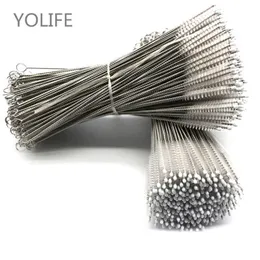 50/100Pcs Batch Straws brushes Reusable Metal brushes Wholesale Stainless Steel Eco-friendly brush 175mm for 6mm diameter straw 210831