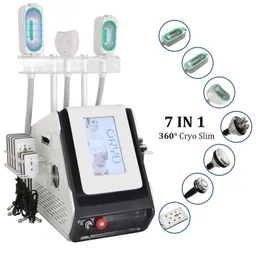 Portabla Cryolipolys Machine Lipo Laser Viktminskning Vakuumkavitation RF Skin åtdragningsenhet 360 Cryo Handtag