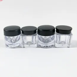 50 x 3G Pusty Słodkie jako Clear Square Cream Jar Small Próbki Makeup Sub-butelkowanie Vail Case Boxes Case Containers Potjar