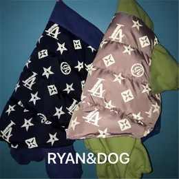 Fashion Pet Reflective Down Jacket Dog Apparel Autumn Winter Cold Rain Proof Dogs Coat Outerwears 4 Legged Clothing