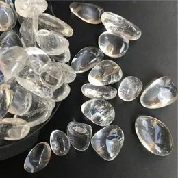 500g 1000g Wholesale Natural 10-30mm White Clear Quartz Rock Polished Tumbled Stone Crystal Garden Flowerpot Swimming Pool Decorative Object