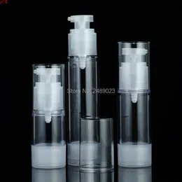 15 ml 30 ml 50 ml Transparent Leere Vakuum Airless Kunststoff Lotion Creme Flaschen Behälter Reise Pumpe 10 teile/losgute menge