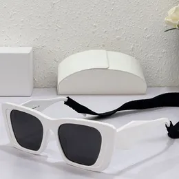 Okulary przeciwsłoneczne dla Męskie Kobiet SPS08WF Moda Klasyczne Zakupy Luksusowe Okulary Designer White Frame Outdoor Dalej Driving Ochrona UV Pasek Pasek