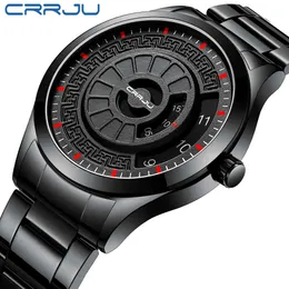 CRRJU Mode Männer Uhr Top Luxus Marke Einzigartige Stil Uhr Männer Quarzuhr Wasserdichte Große Zifferblatt Sport Uhren Retro Relogio 210517