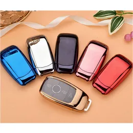 Vehicle Remote Key Case PC+TPU Keys Cover Shell For Mercedes E S Class AMG E200 E260 E300 E320 W213 Protective Key Cover Fob Holder Plating Car Parts