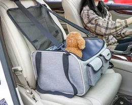Pet Cat Carrier Bag Dog Bar Seat Cover Två i en bärbar utomhus resa shopping handväska transport för små hundar bärare, kasser hus