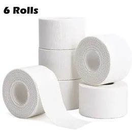 6 Rolls Sports Tape Cotton Physio Tape Therapeutic Medical Athletic Tape Muscle Support for Knee Wrist Ankles Q0913