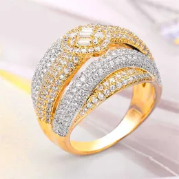 Bride Talk Luxury Brand Wedding Ring For Women Cubic Zirconia Super Quality Christmas Gift Dubai Bridal Jewelry Accessories 211217