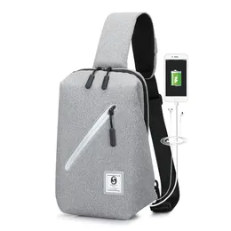 Biznes człowiek torby w klatce piersiowej WIT USB portu ładowania wysokiej jakości Oxford Wodoodporna pojedyncza torba na ramieniu