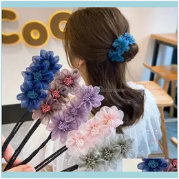 Maker Aessory Tools Products Högkvalitativ anti-slip Lazy Flower Hairpin Elegant Head Hair Device Ball For Women Wedding Headdress Bun Mak