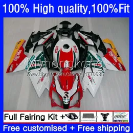 حقن Fairings for Aprilia RS-125 RS4 RSV 125 RS 125 RR 125RR RSV-125 8NO.11 RSV125 RS125 R 06 07 08 09 10 11 RSV125RR أحمر أبيض BLK 2007 2008 2008 2009 2010 2011 OEM الجسم