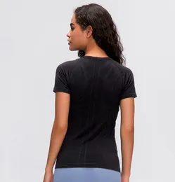 LU-35 Swiftly Tech koszulka z krótkim rękawem damska koszulka do jogi oddychająca jednokolorowa odzież gimnastyczna trening sportowy Fitness T-shirt