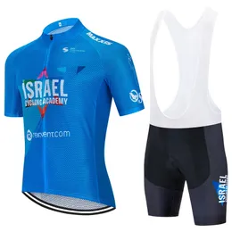 2024 TEAM Israel Radtrikot Fahrradhosen Set 19D Ropa Herren Sommer schnell trocknend Profi RADFAHREN Shirts KURZ Maillot Culotte tragen