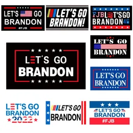 Lets Go Brandon Flags 90*150cm US FJB rolig trendbanner 3*5 fot polyester hemrum banners dekorationer