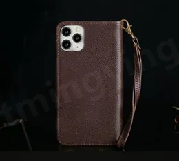 iPhone 15 Pro Max 14 13 12 11 Fashion Wristband Lanyard Card holder Pocket Back Cover Purse Shell 지갑을위한 Apple Designer Leather Phone Case