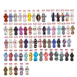 Favor Neoprene Keychain Sports Printed Chapstick Holder Leopard Keychains Wrap Lipstick Holders Lip Cover Gift 61 Designs YW1710-WLL